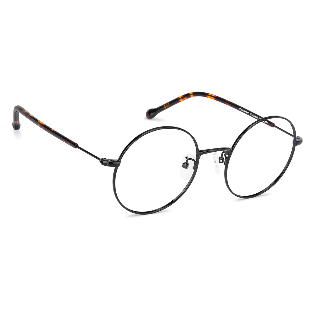 John Jacobs Black Full Rim Round left side