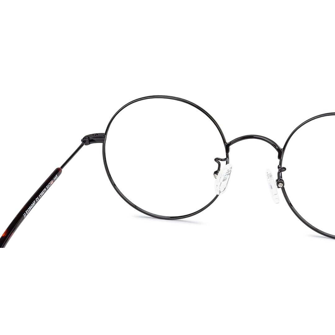 John Jacobs Black Full Rim Round left side