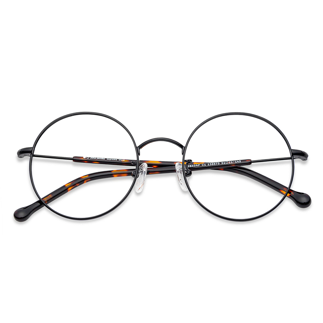 John Jacobs Black Full Rim Round right side