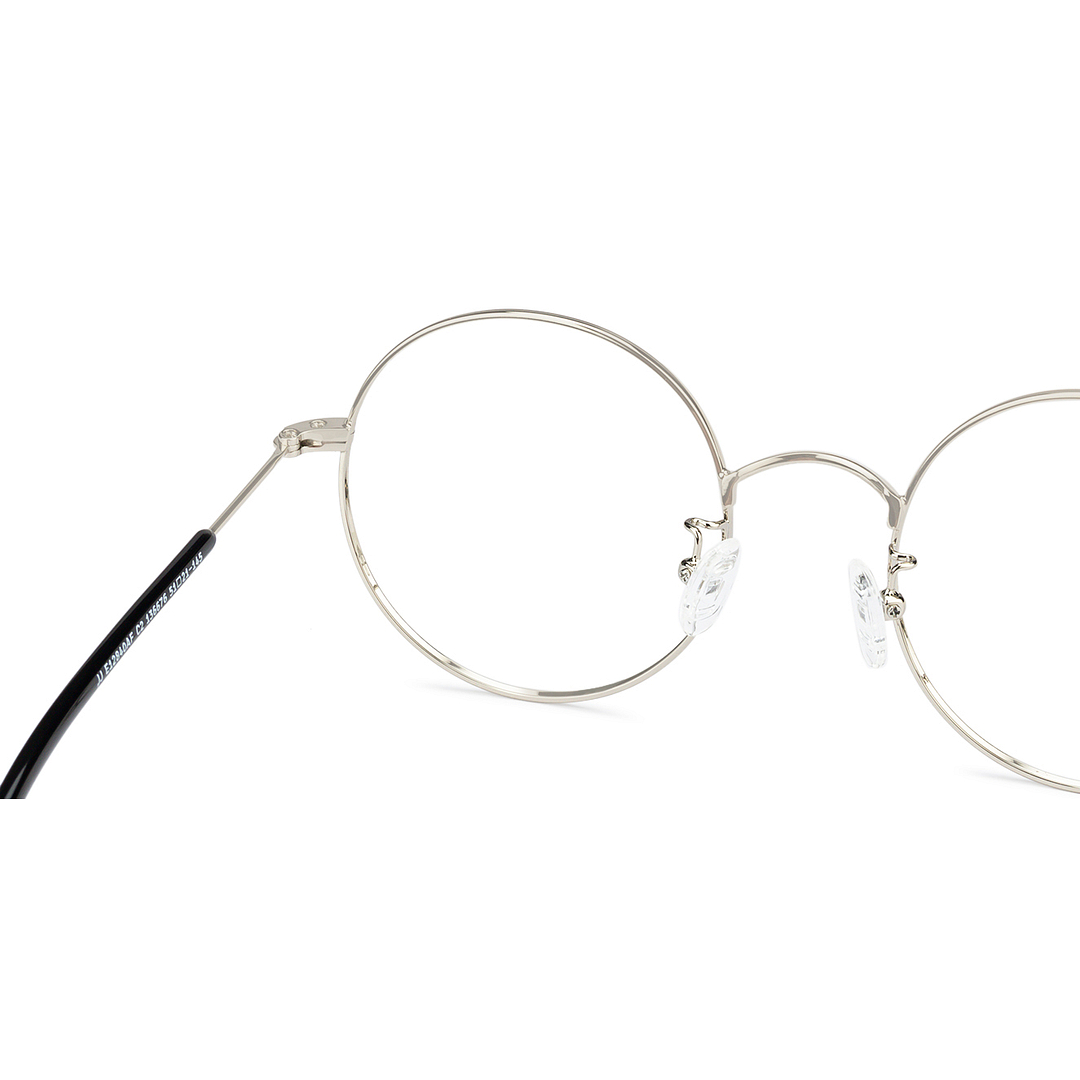 John Jacobs Online Silver Full Rim Round left side