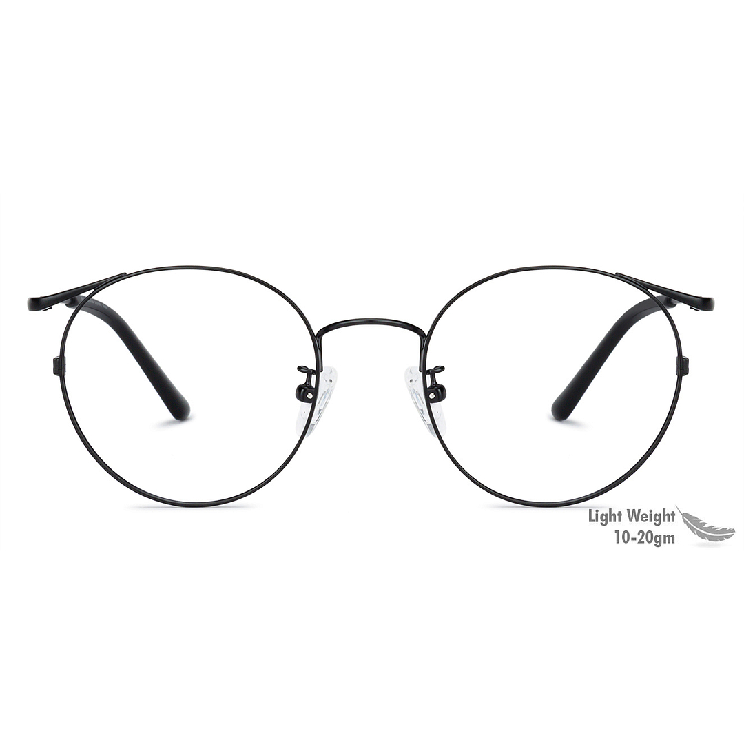 John Jacobs Online Black Full Rim Round right side