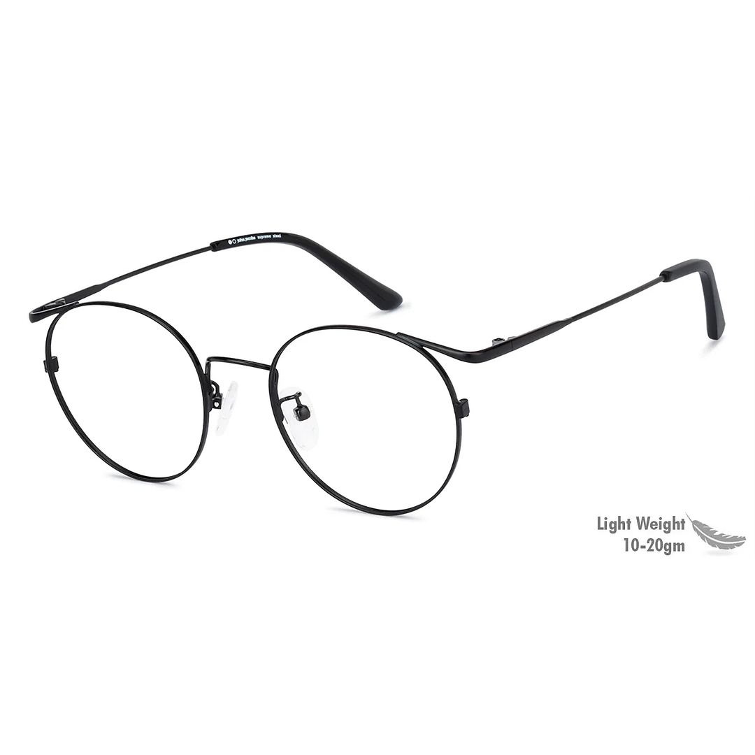 John Jacobs Online Black Full Rim Round left side