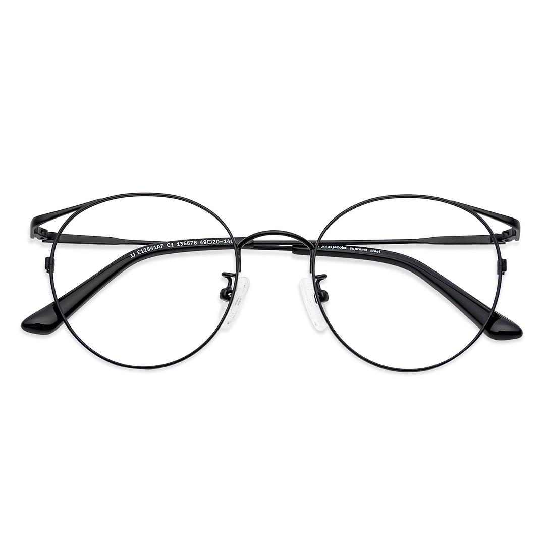 John Jacobs Online Black Full Rim Round left side