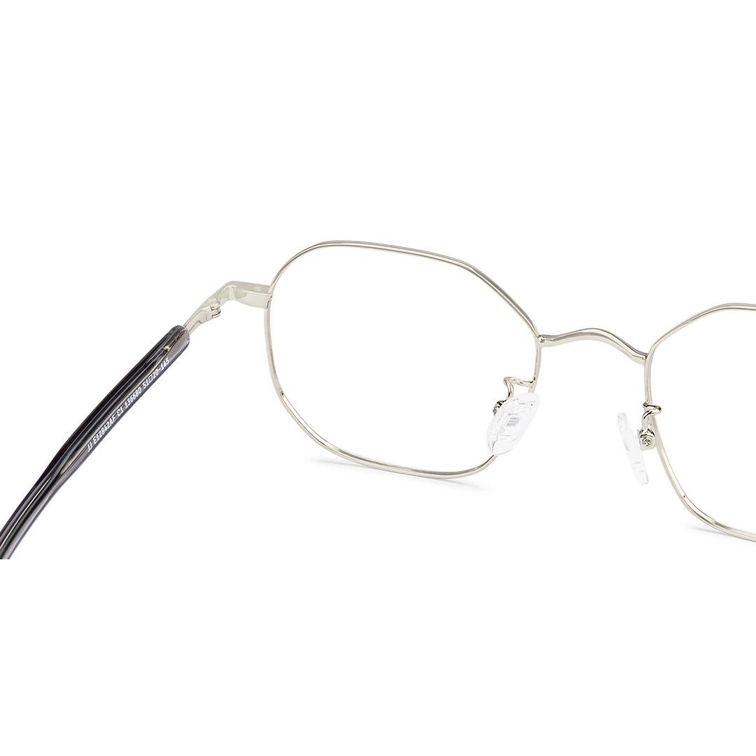 John Jacobs Online Silver Full Rim Hexagonal right side