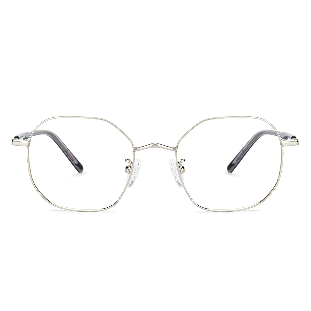 John Jacobs Online Silver Full Rim Hexagonal right side