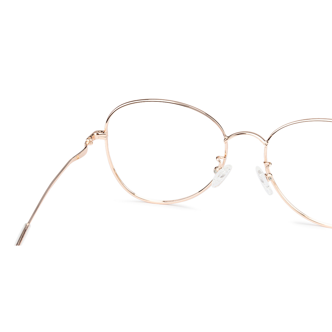 John Jacobs Gold Full Rim Cat Eye left side