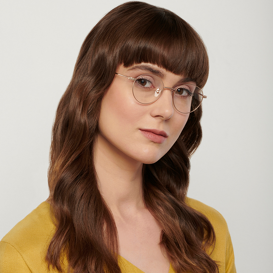 John Jacobs Online Gold Full Rim Round left side