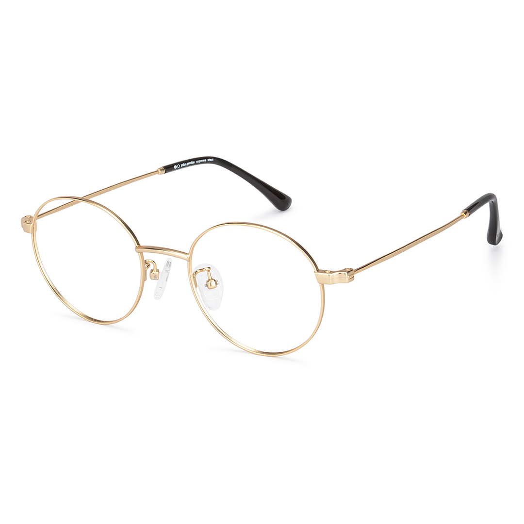 John Jacobs Online Gold Full Rim Round left side