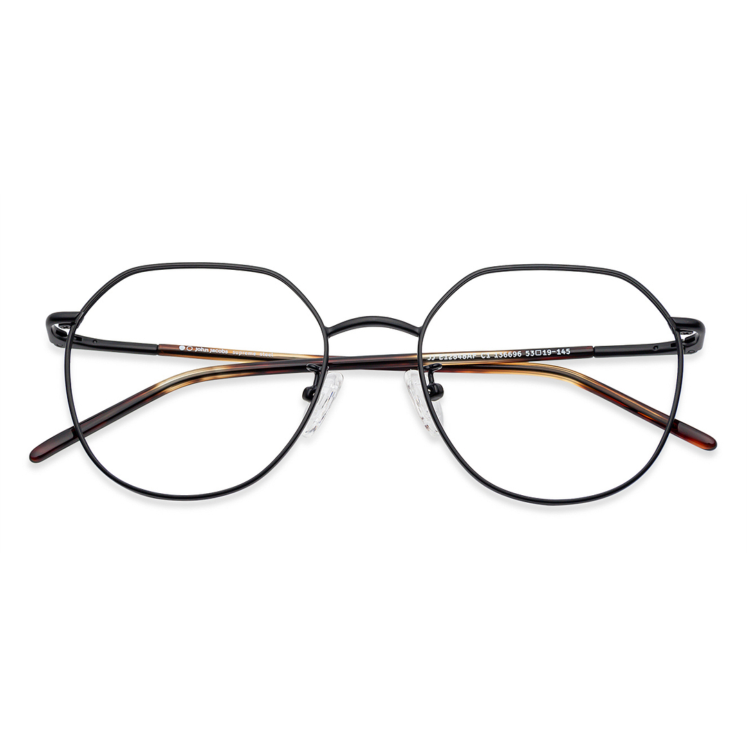 John Jacobs Online Black Full Rim Round right side