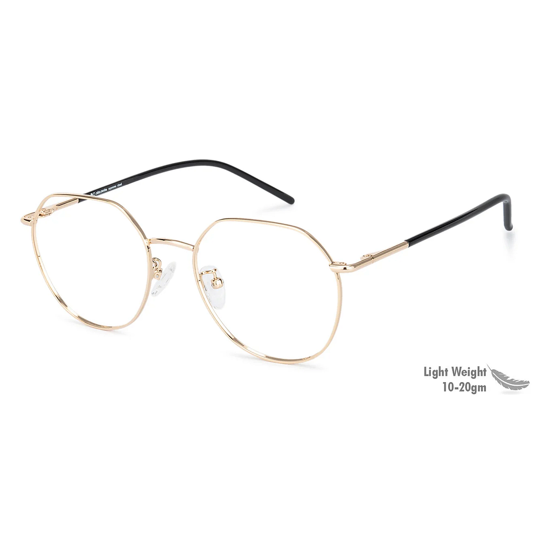 John Jacobs Online Gold Full Rim Round left side