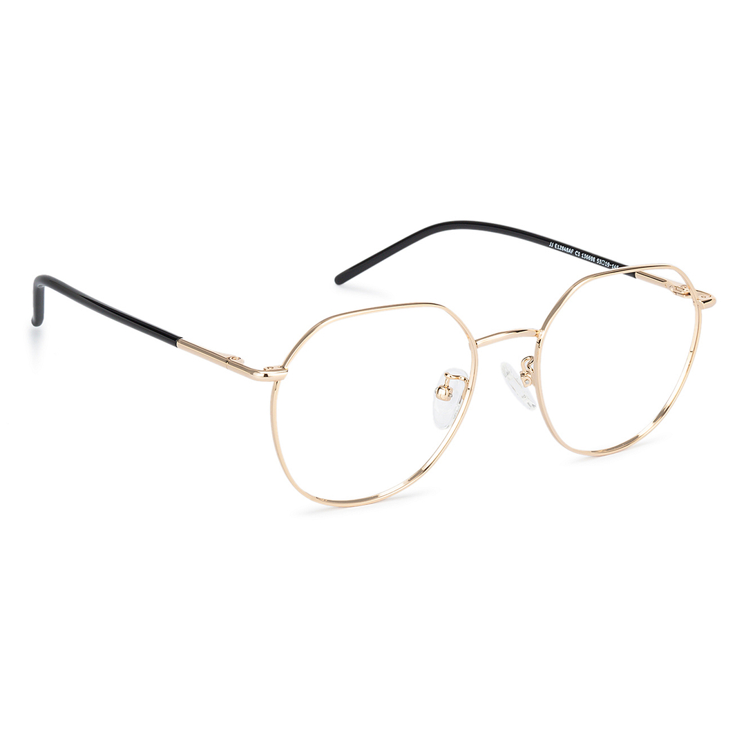 John Jacobs Online Gold Full Rim Round left side