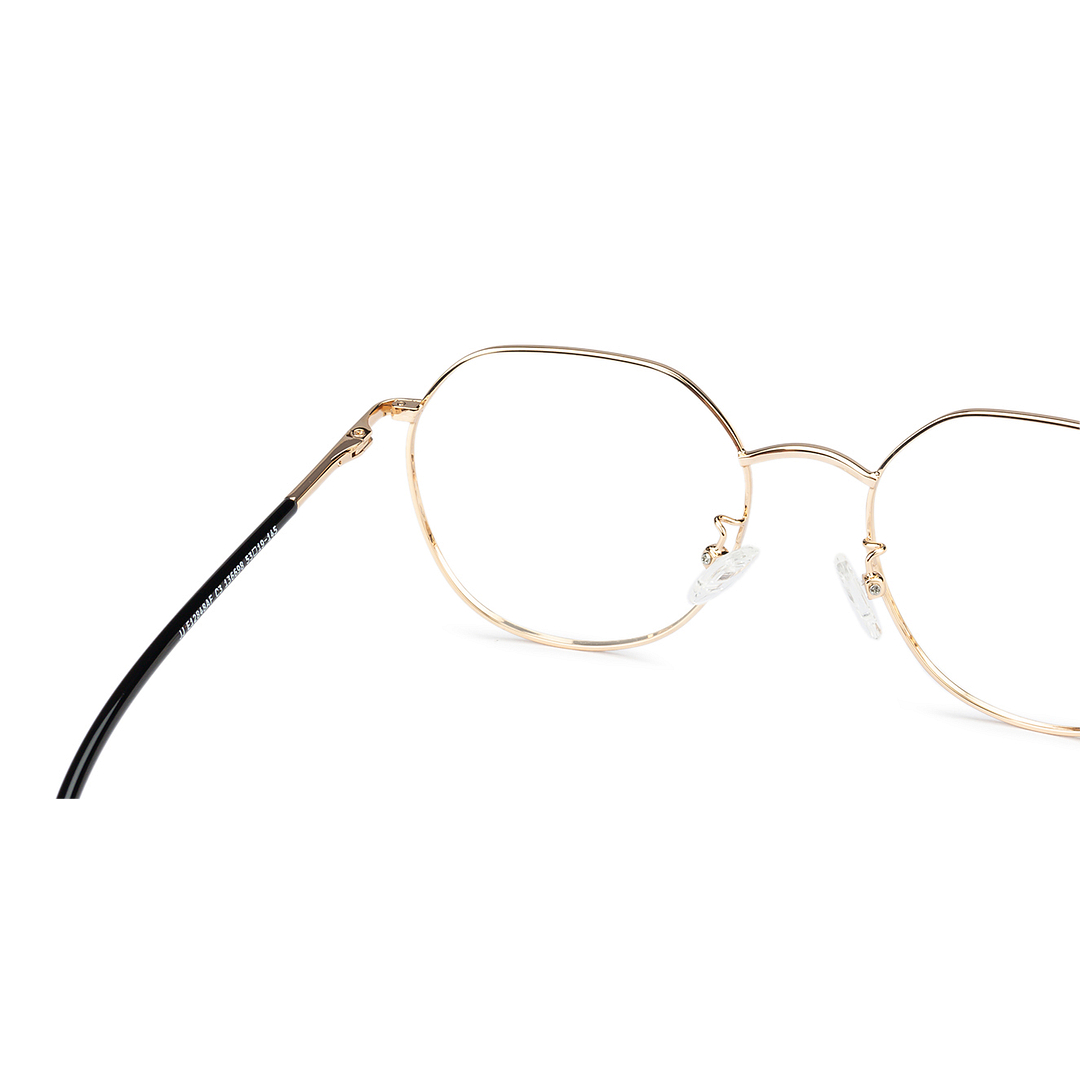 John Jacobs Online Gold Full Rim Round left side