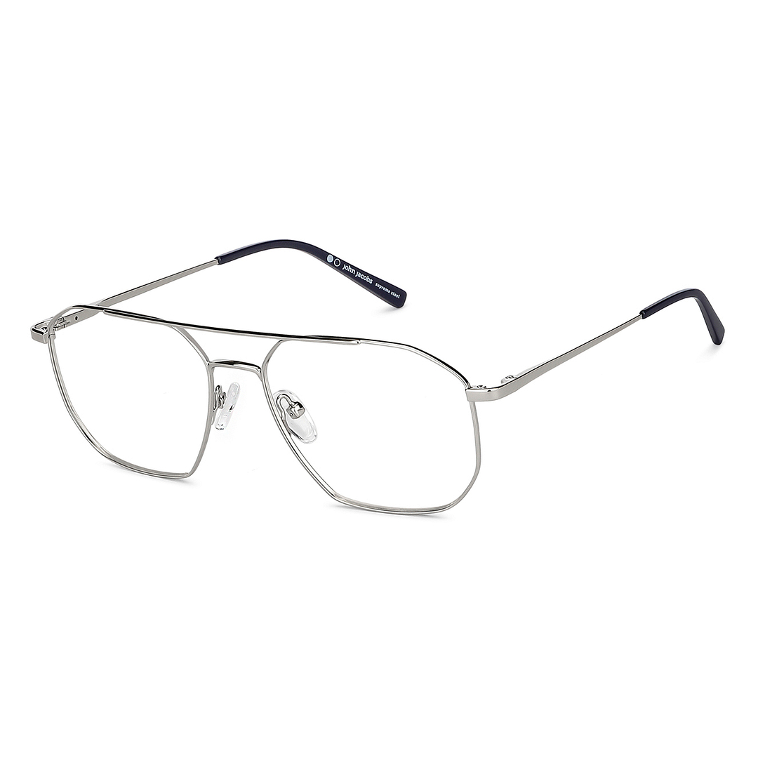 John Jacobs Online Silver Full Rim Square right side