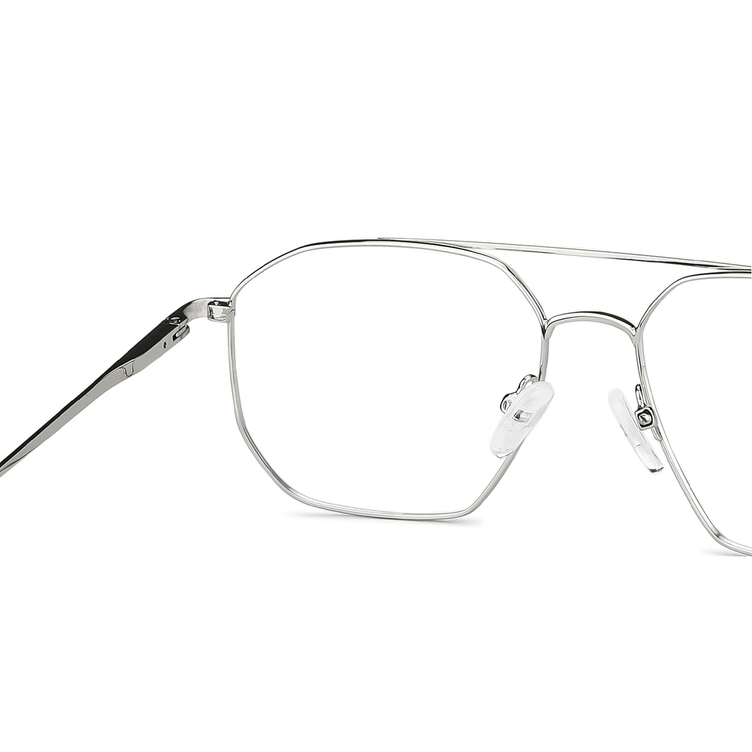 John Jacobs Online Silver Full Rim Square right side