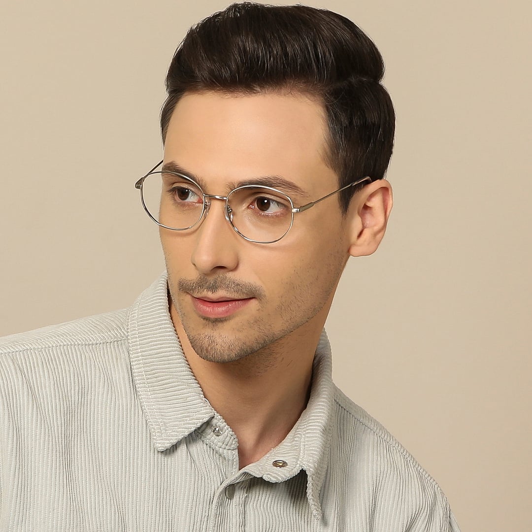 John Jacobs Silver Full Rim Round left side