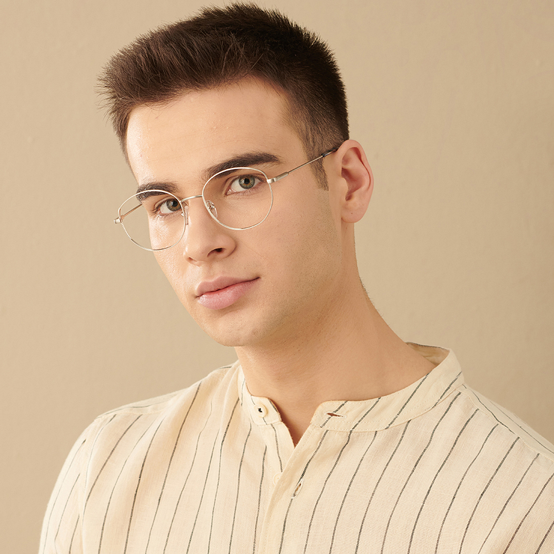 John Jacobs Online Silver Full Rim Round right side