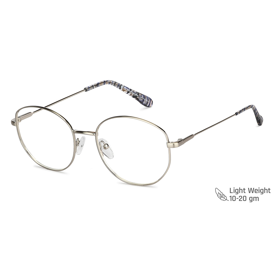 John Jacobs Online Silver Full Rim Round left side