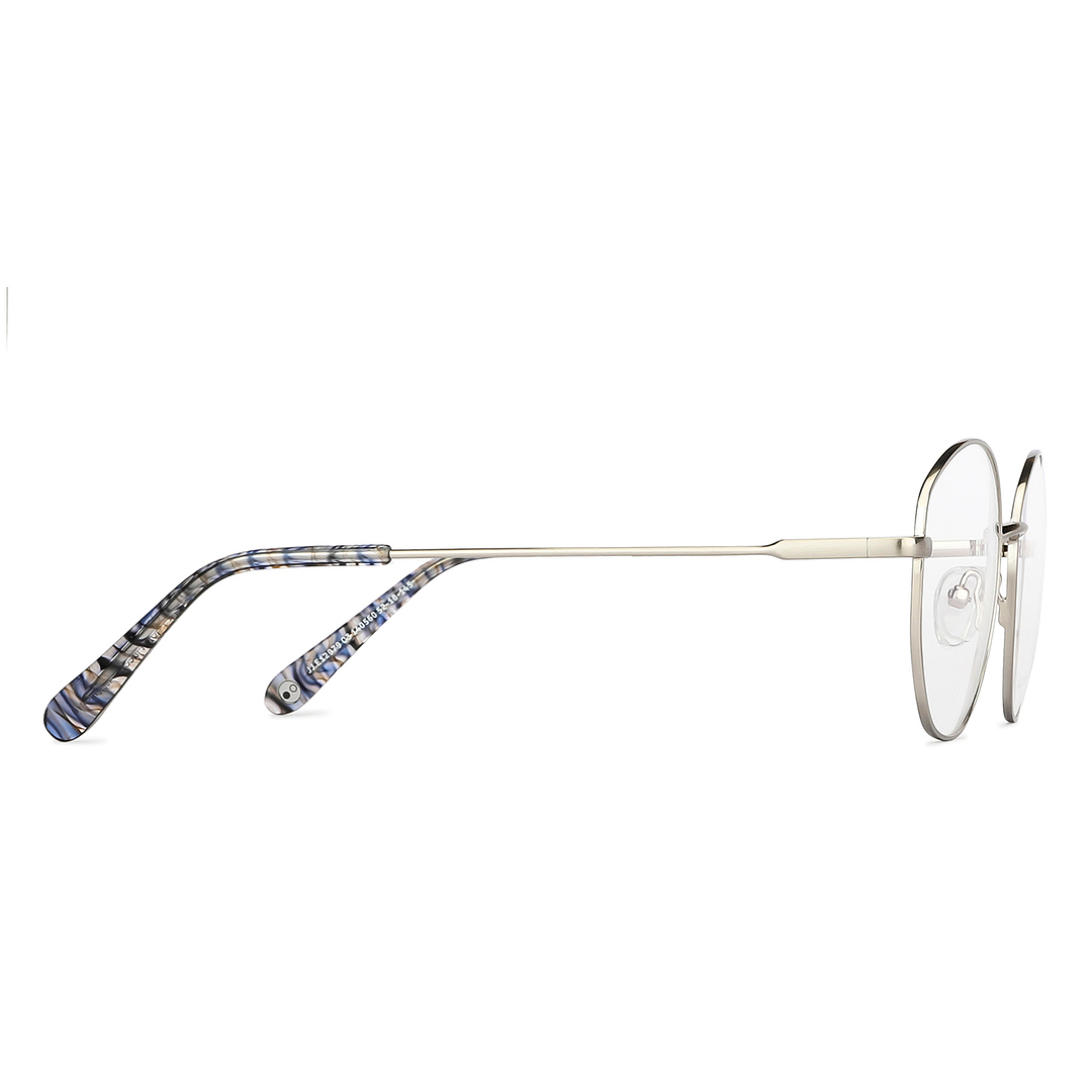 John Jacobs Online Silver Full Rim Round left side