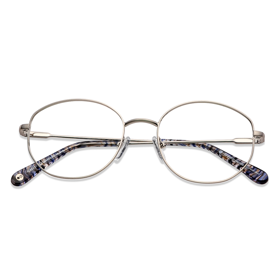 John Jacobs Online Silver Full Rim Round left side