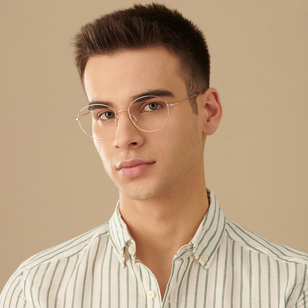 John Jacobs Online Rose Gold Full Rim Round right side