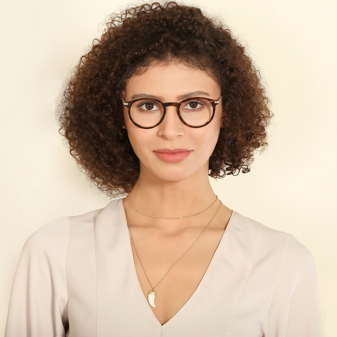 John Jacobs Light Brown Full Rim Round right side