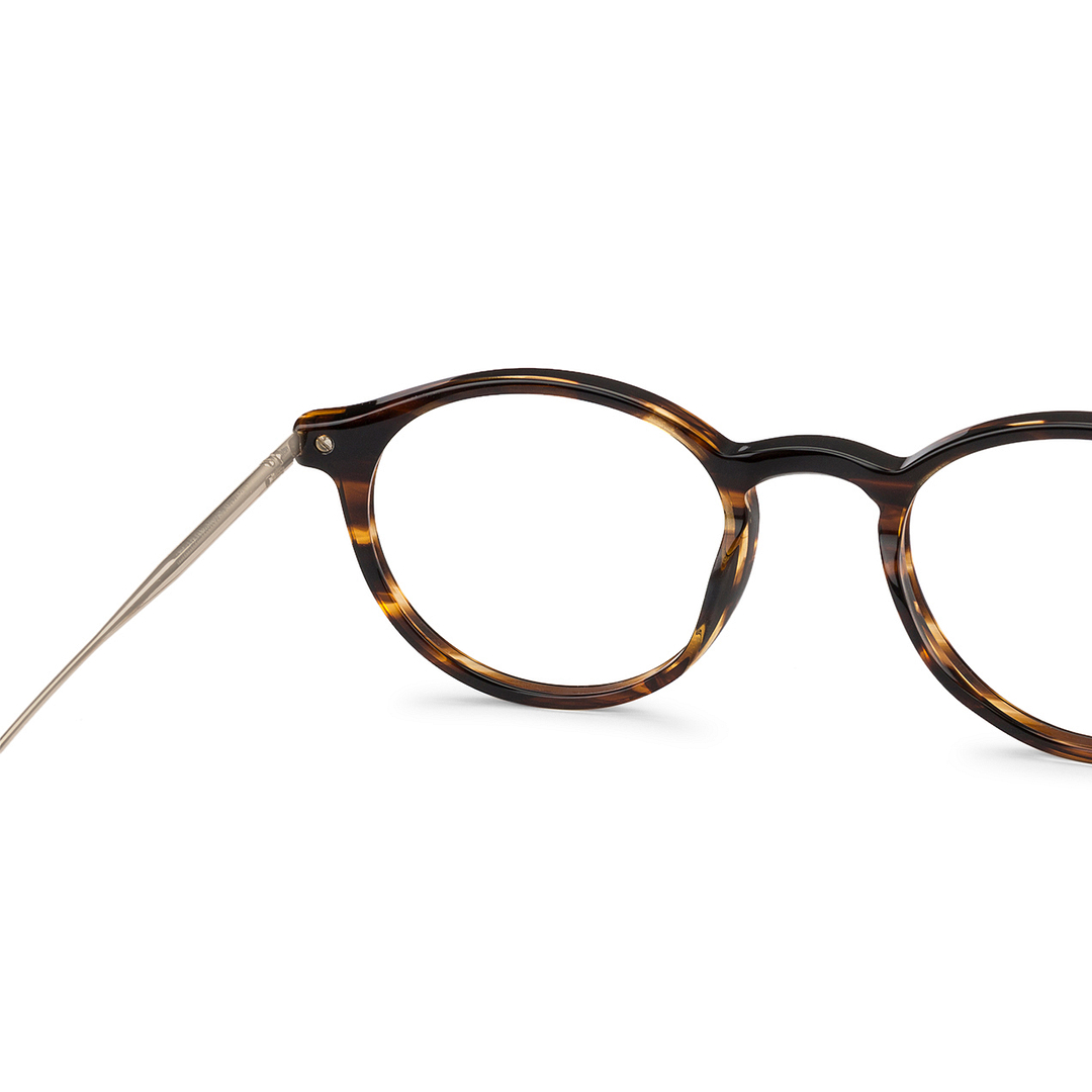John Jacobs Light Brown Full Rim Round left side