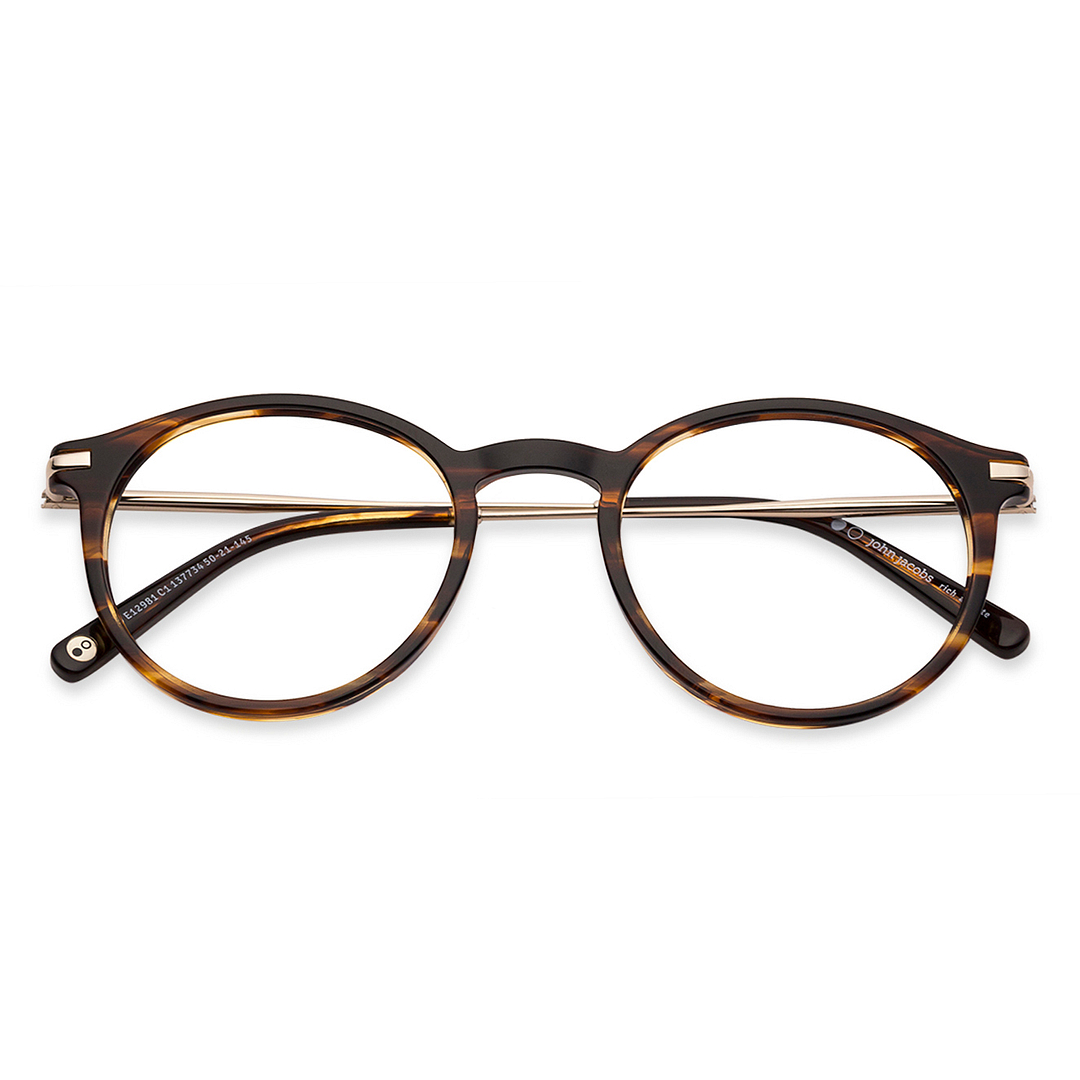 John Jacobs Light Brown Full Rim Round right side
