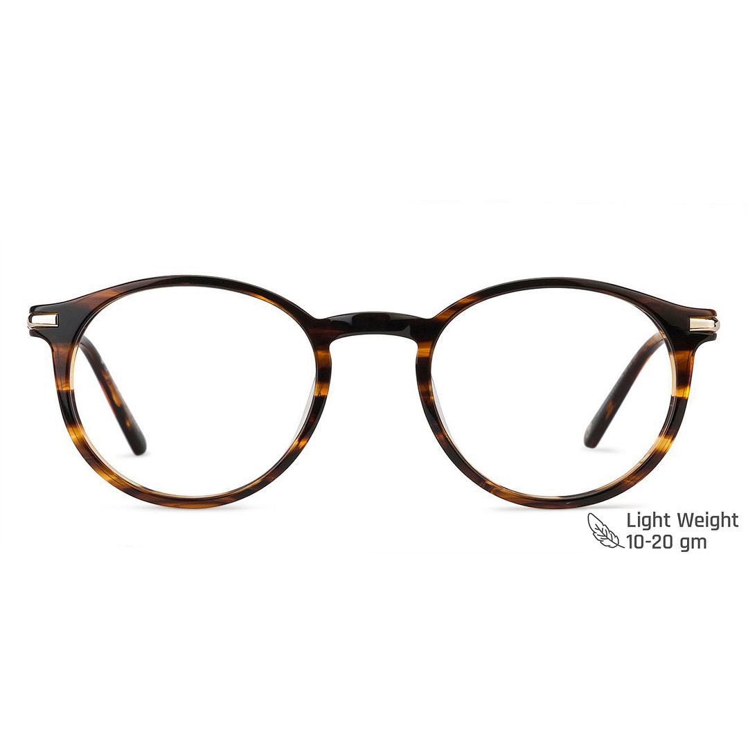 John Jacobs Light Brown Full Rim Round left side