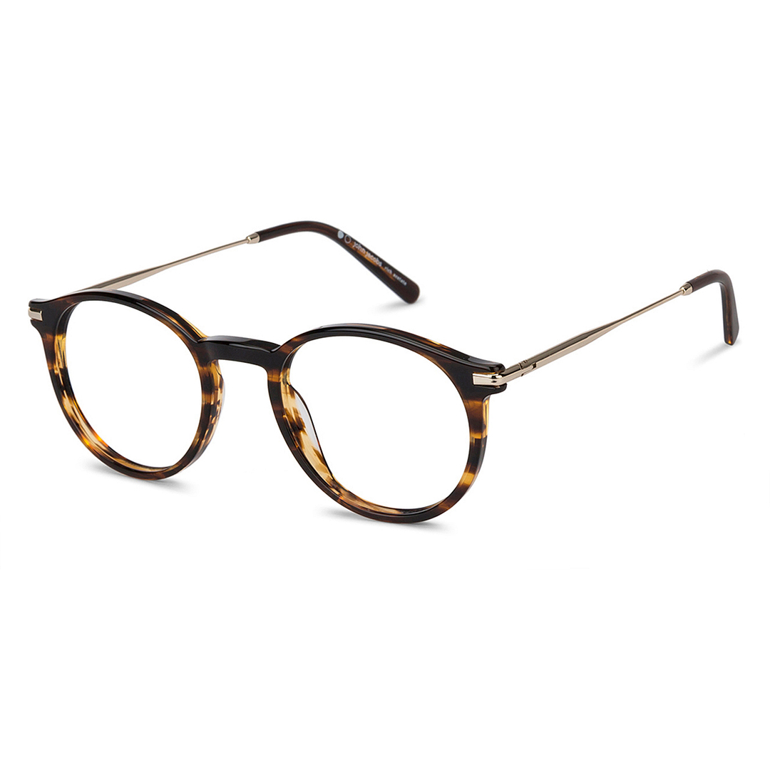 John Jacobs Light Brown Full Rim Round left side
