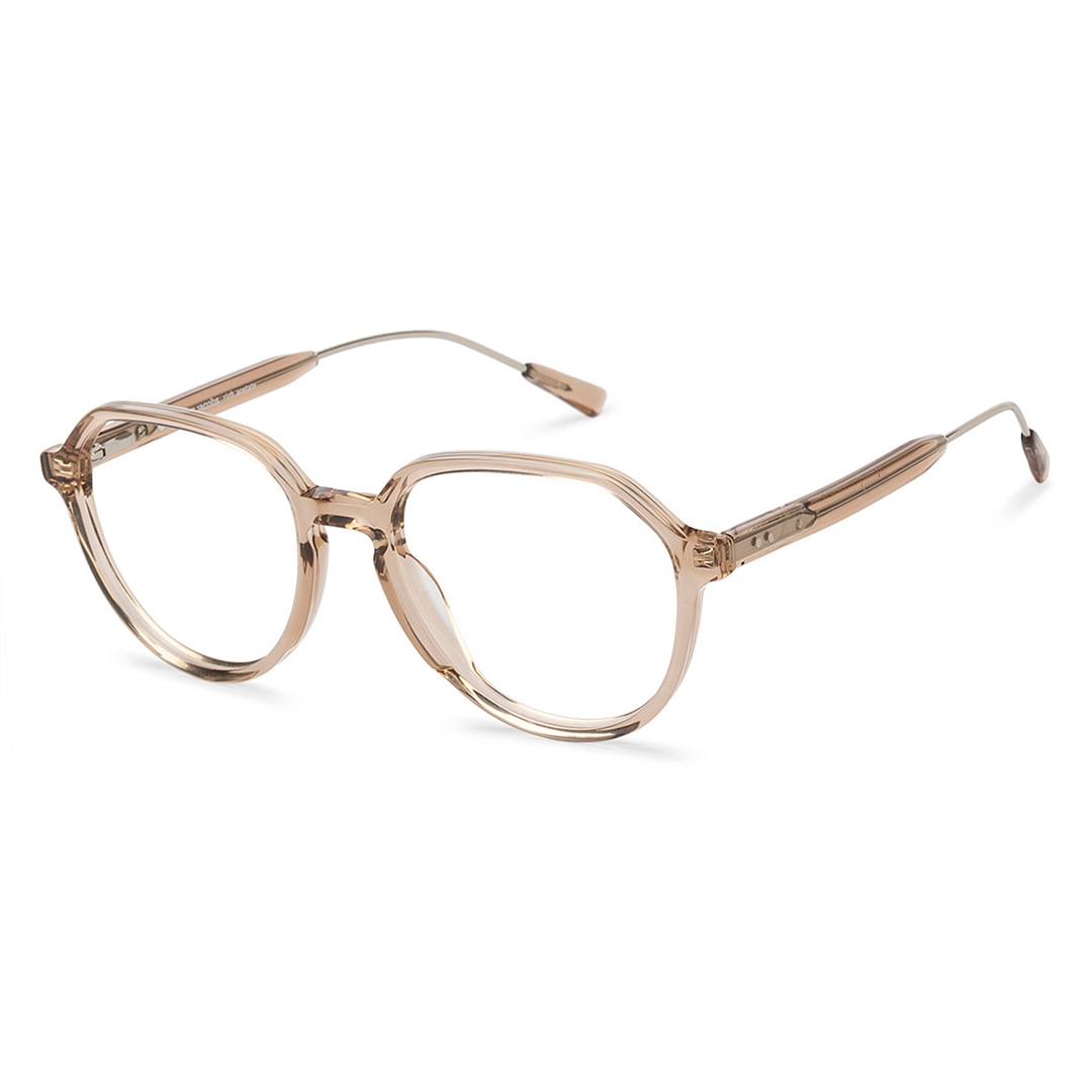 John Jacobs Online Brown Transparent Full Rim Round right side