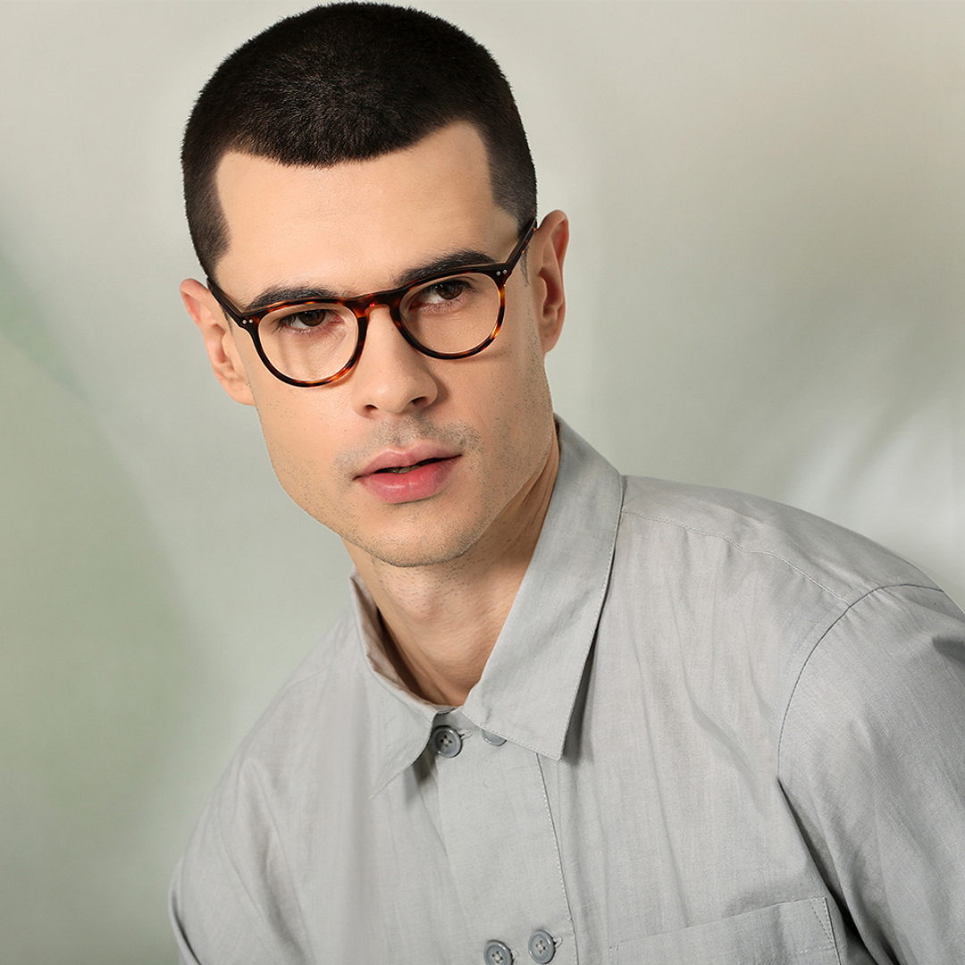 John Jacobs Online Light Brown Full Rim Round right side