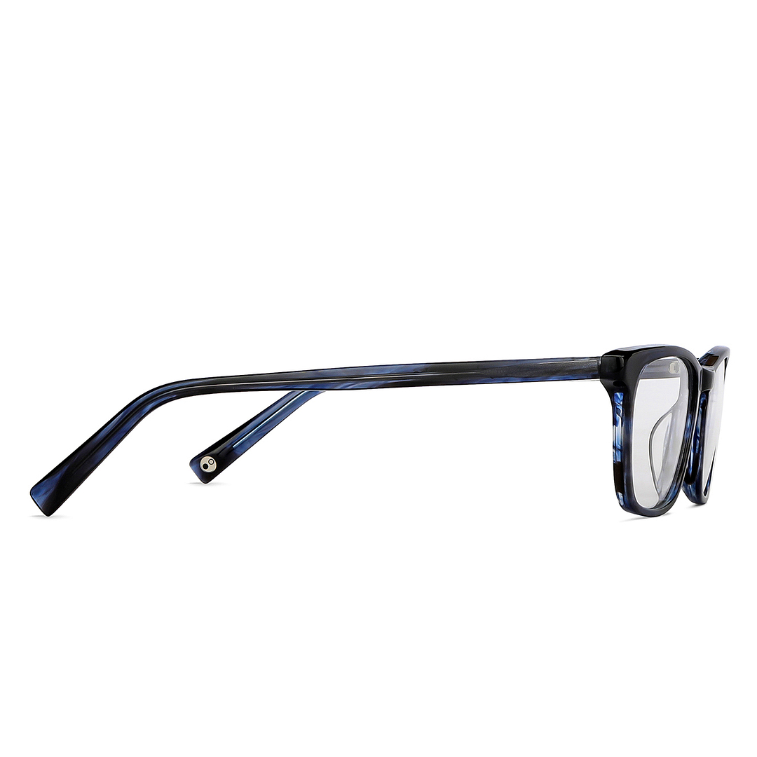 John Jacobs Black Full Rim Rectangle left side