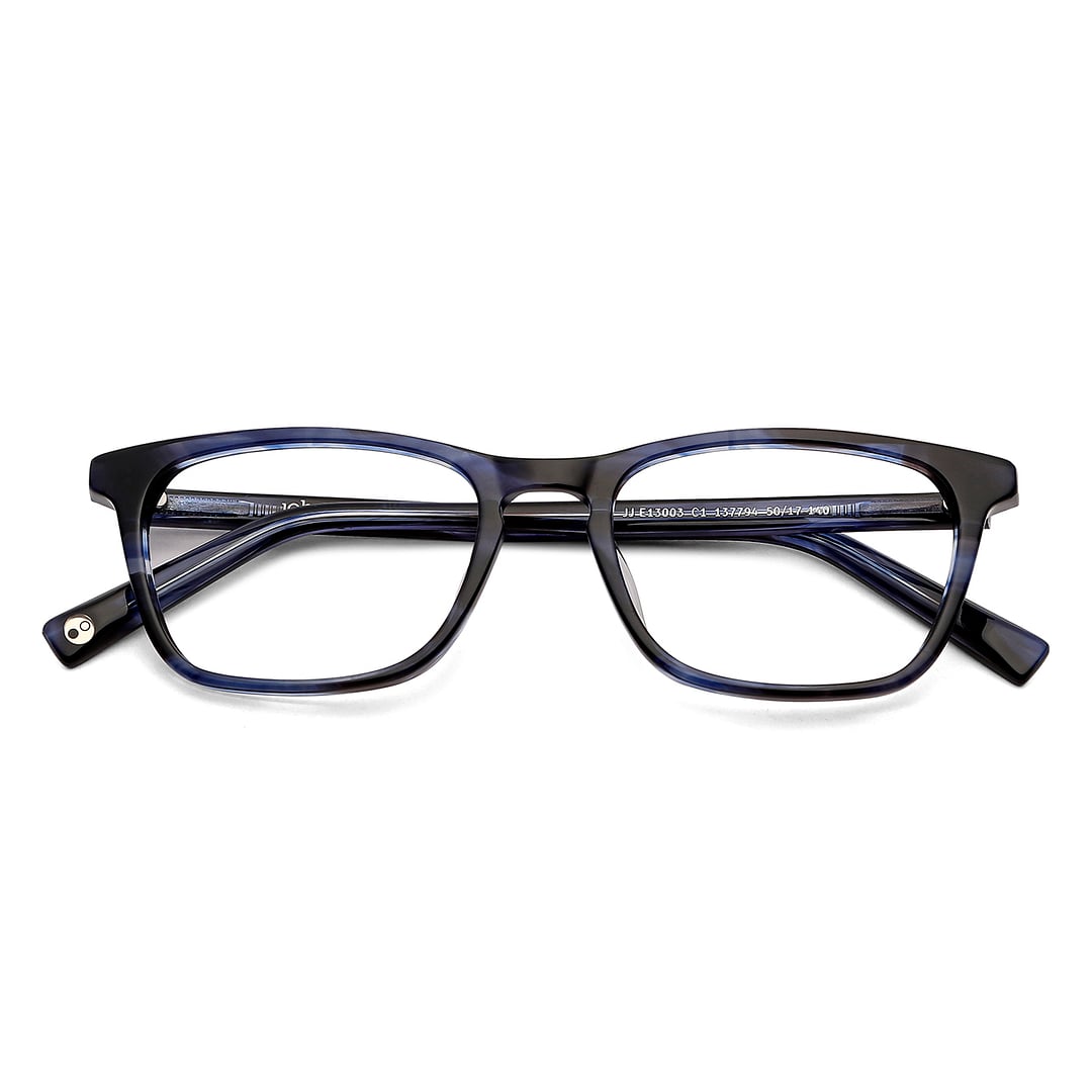 John Jacobs Black Full Rim Rectangle left side