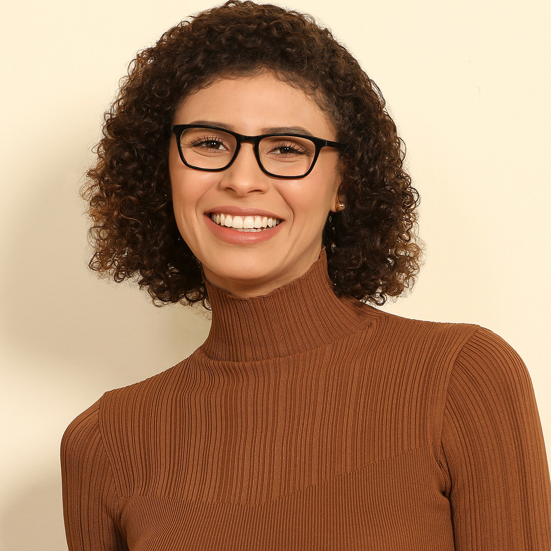 John Jacobs Online Black Full Rim Rectangle left side