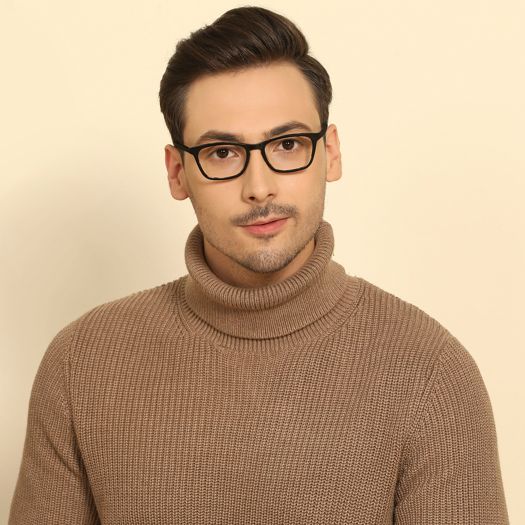 John Jacobs Online Black Full Rim Rectangle left side