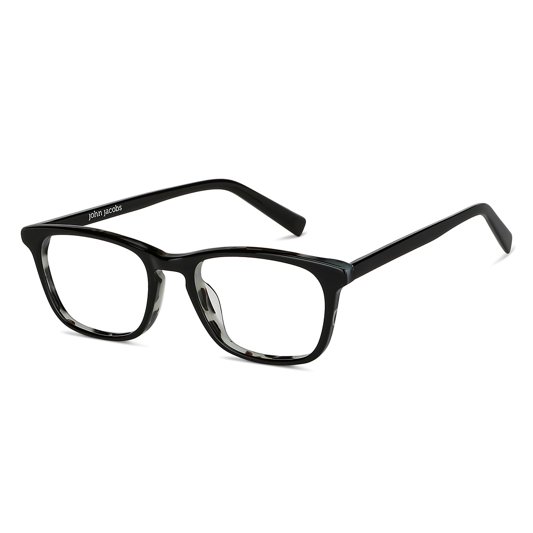 John Jacobs Online Black Full Rim Rectangle right side