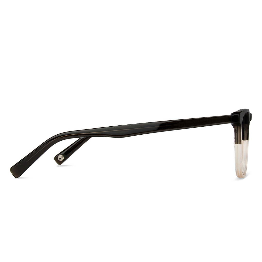 John Jacobs Black Transparent Full Rim Square left side