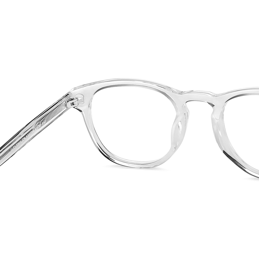 John Jacobs Crystal Transparent Full Rim Round right side
