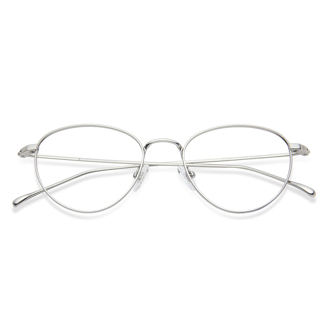 John Jacobs Online Silver Full Rim Cat Eye left side