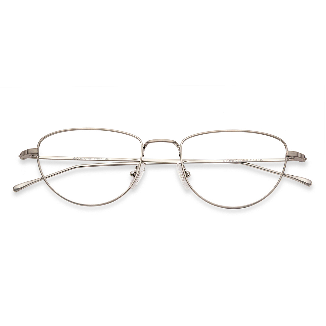 John Jacobs Online Silver Full Rim Cat Eye left side
