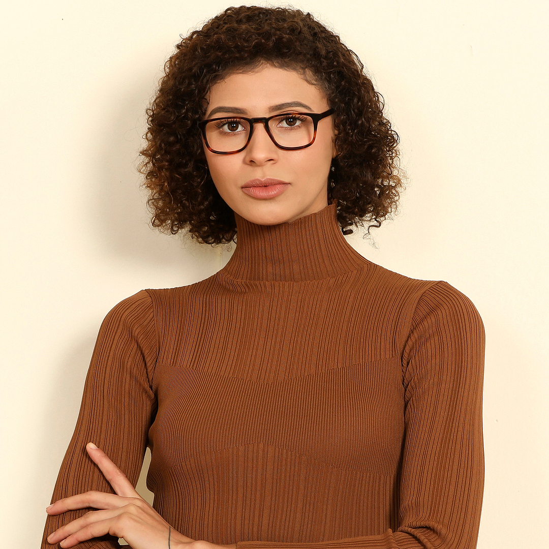 John Jacobs Online Light Brown Full Rim Square right side