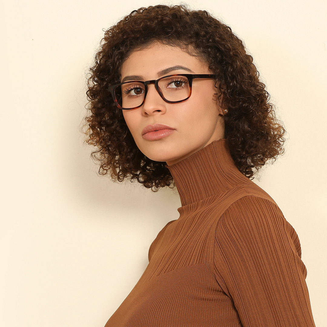 John Jacobs Online Light Brown Full Rim Square left side