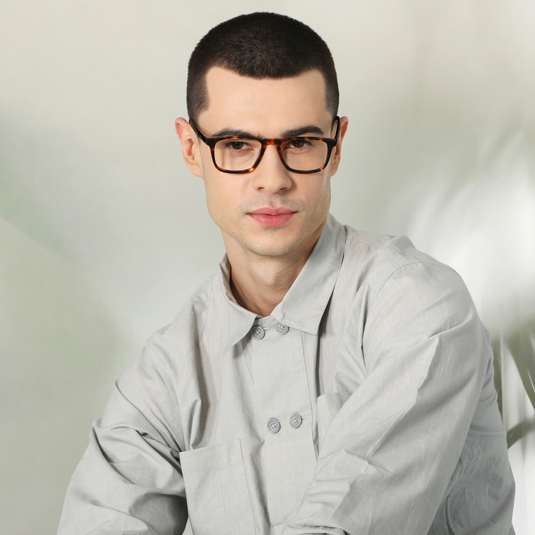 John Jacobs Online Light Brown Full Rim Square right side