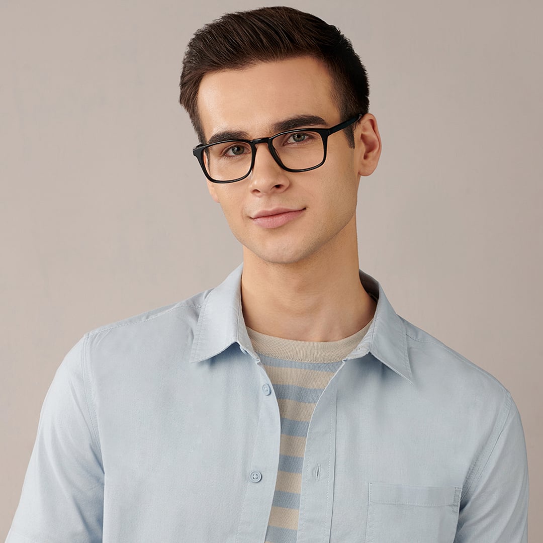 John Jacobs Online Black Full Rim Square right side