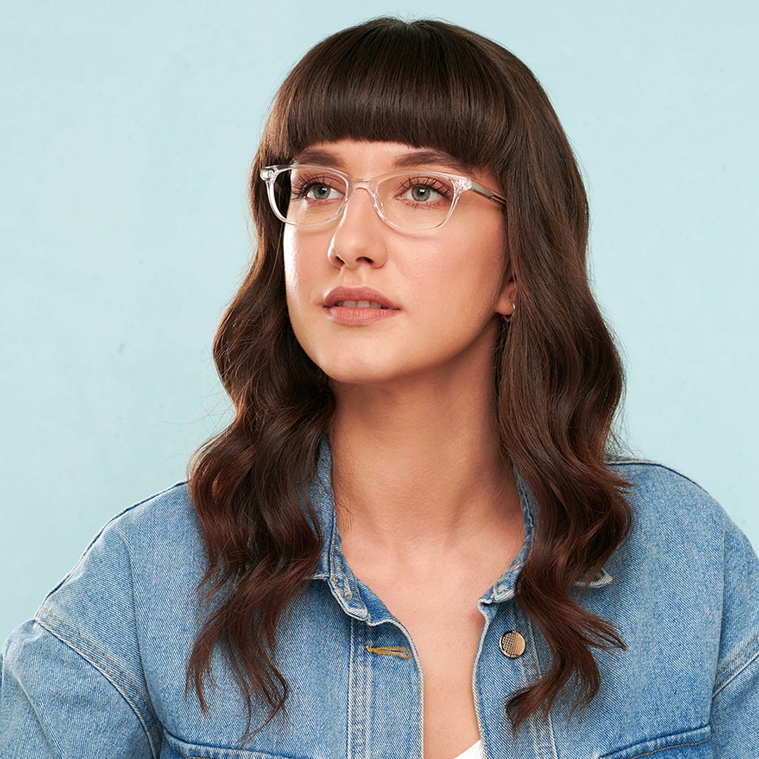 John Jacobs Crystal Transparent Full Rim Rectangle right side