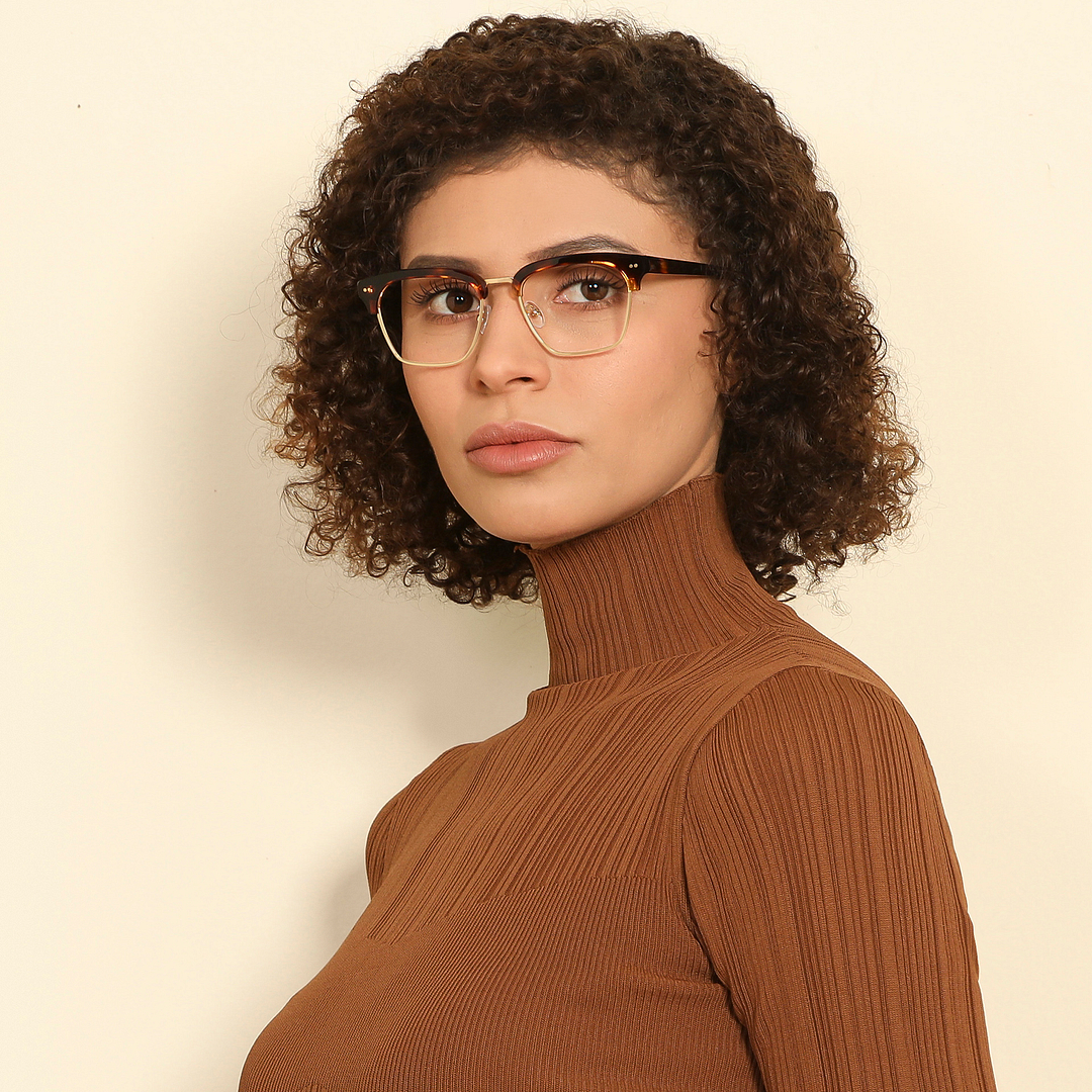 John Jacobs Online Gold Full Rim Clubmaster right side