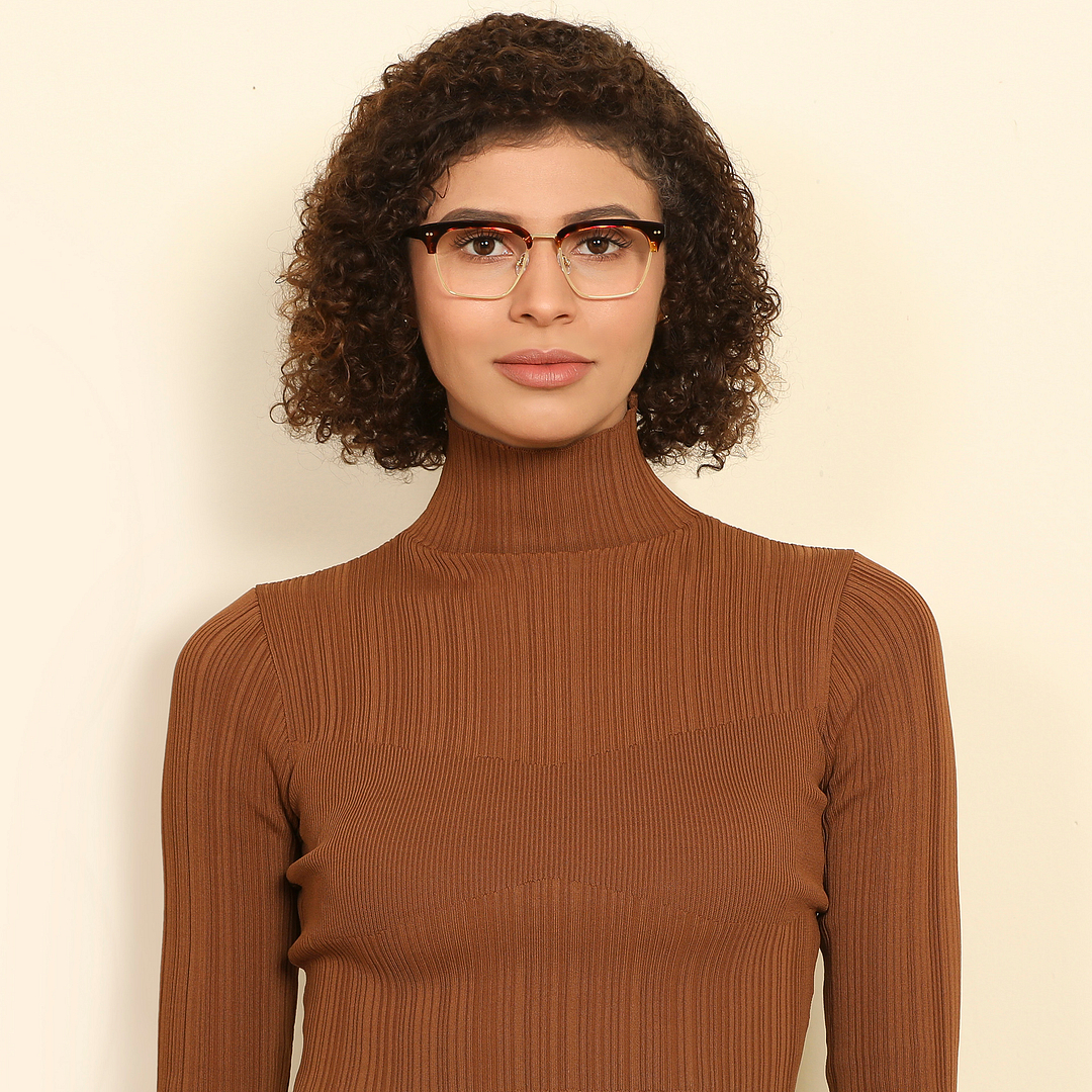 John Jacobs Online Gold Full Rim Clubmaster left side