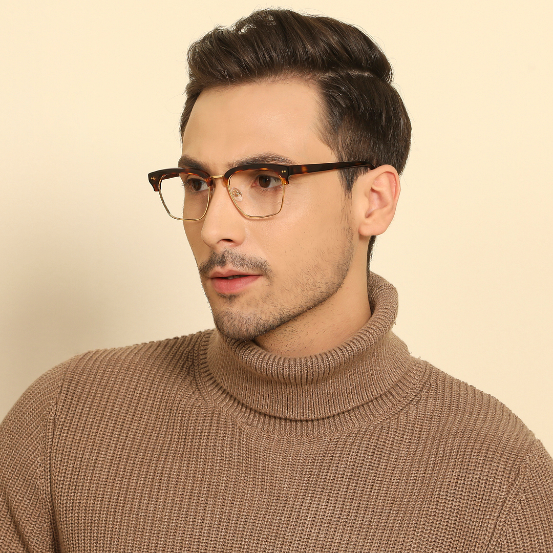 John Jacobs Online Gold Full Rim Clubmaster left side