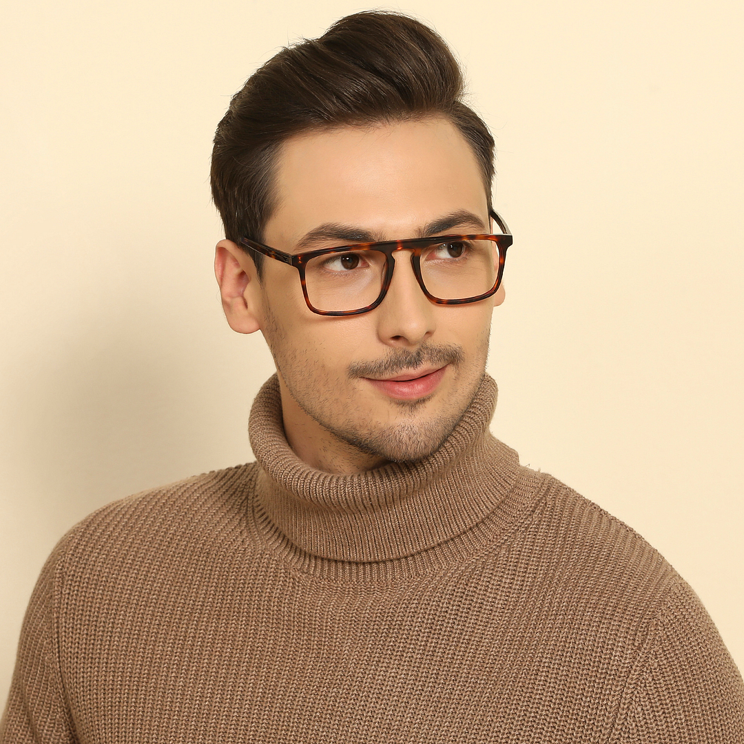 John Jacobs Online Light Brown Full Rim Square right side