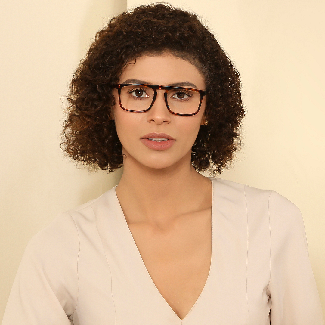 John Jacobs Online Light Brown Full Rim Square right side